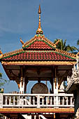Vientiane, Laos - Wat Si Saket, the bell tower. 